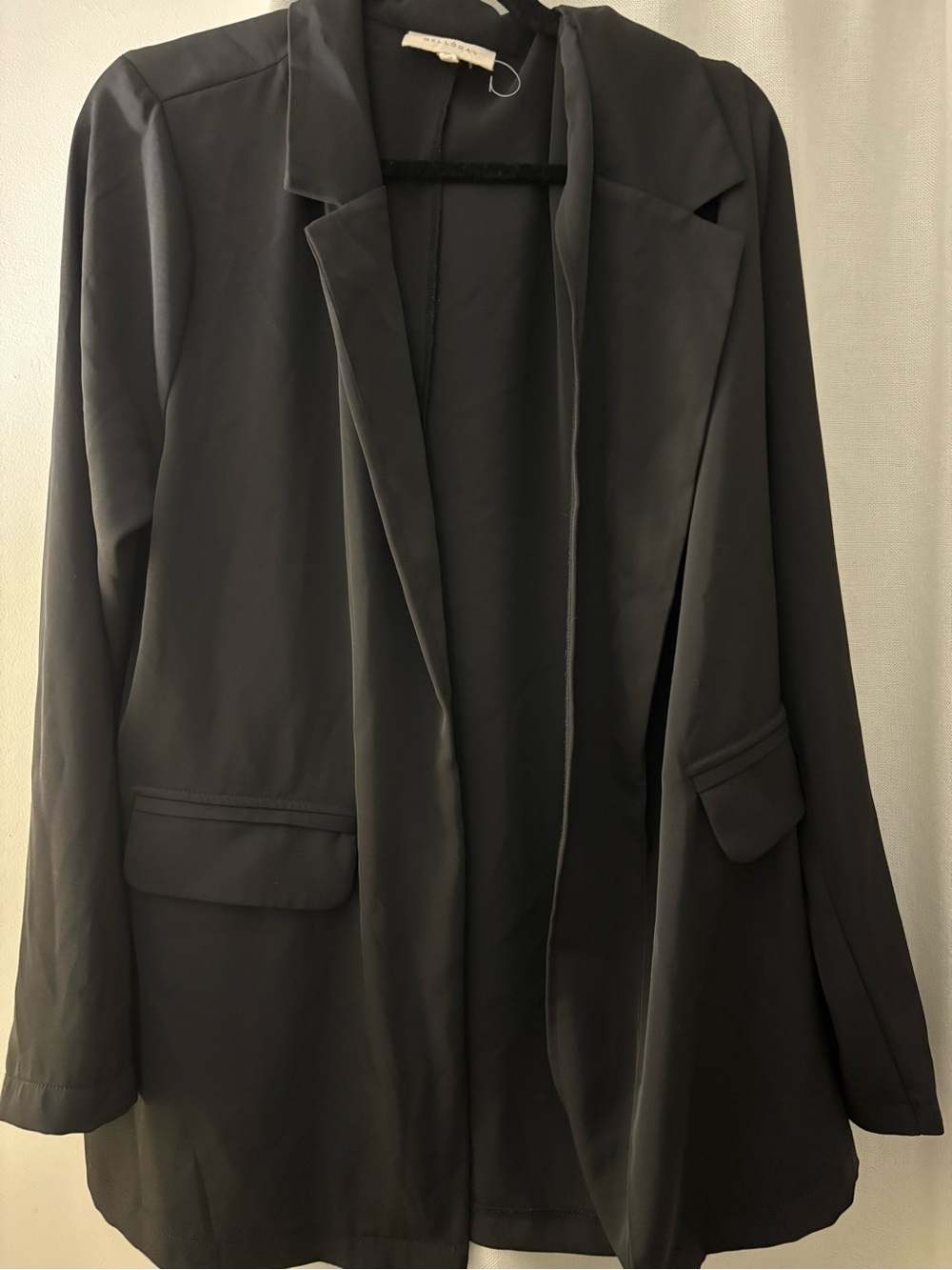 MELLODAY Women's Black Longline Blazer